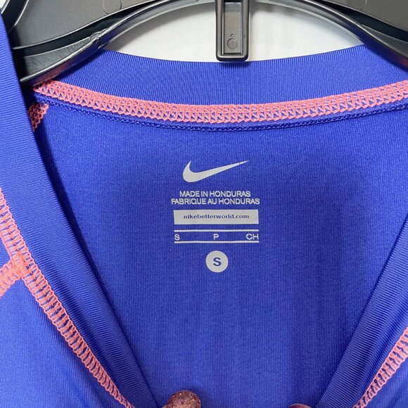 Nike Blue Short Sleeve Full Zip Hydro Rash Guard Top S Women’s Activewear - Picture 2 of 10